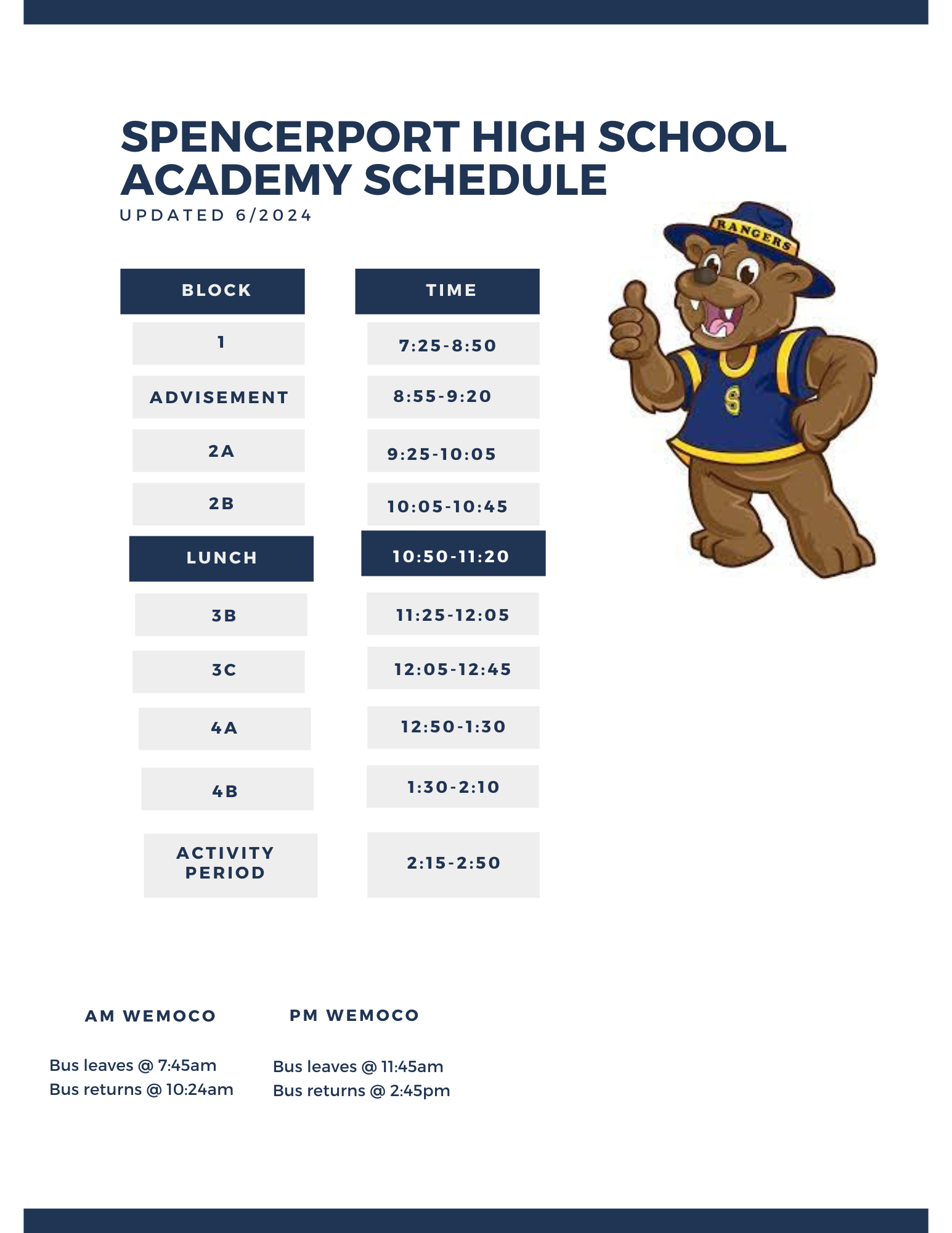 24-25 Academy Schedule