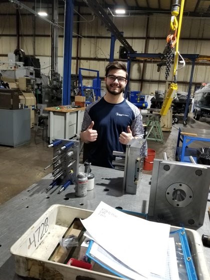 High School student in a workshop