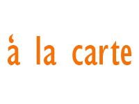 Title that reads "a la carte". Title that reads "a la carte".