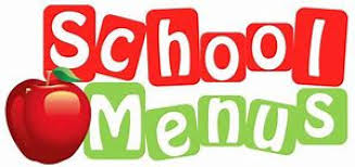Title that reads 'School Menus' with a red apple off to the left.