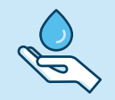 Image of outstretched hand catching a waterdrop.