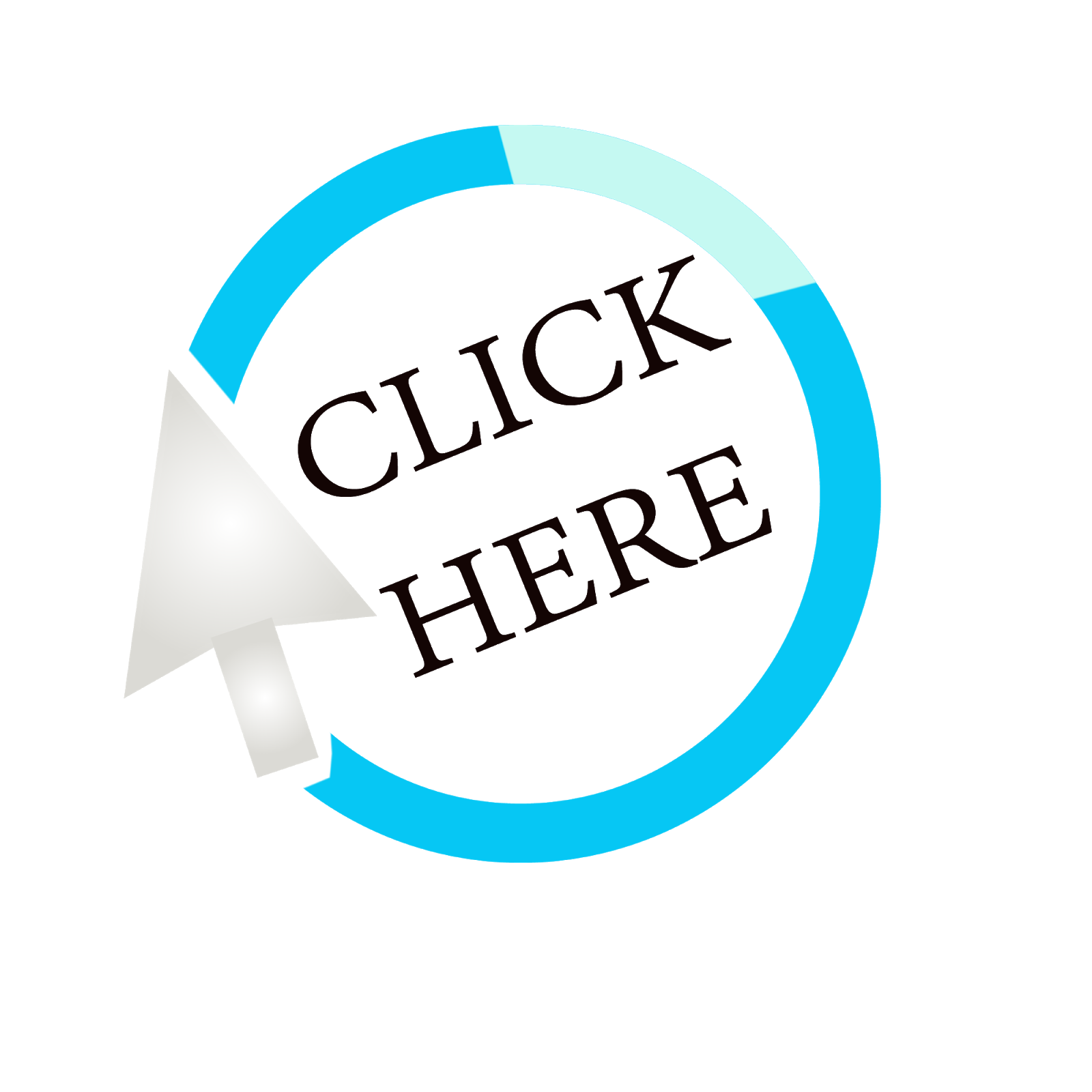 Circle made from an arrow that reads "Click Here".