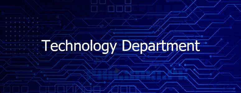 Words Technology Department over a background of lines representing technology. Words Technology Department over a background of lines representing technology.