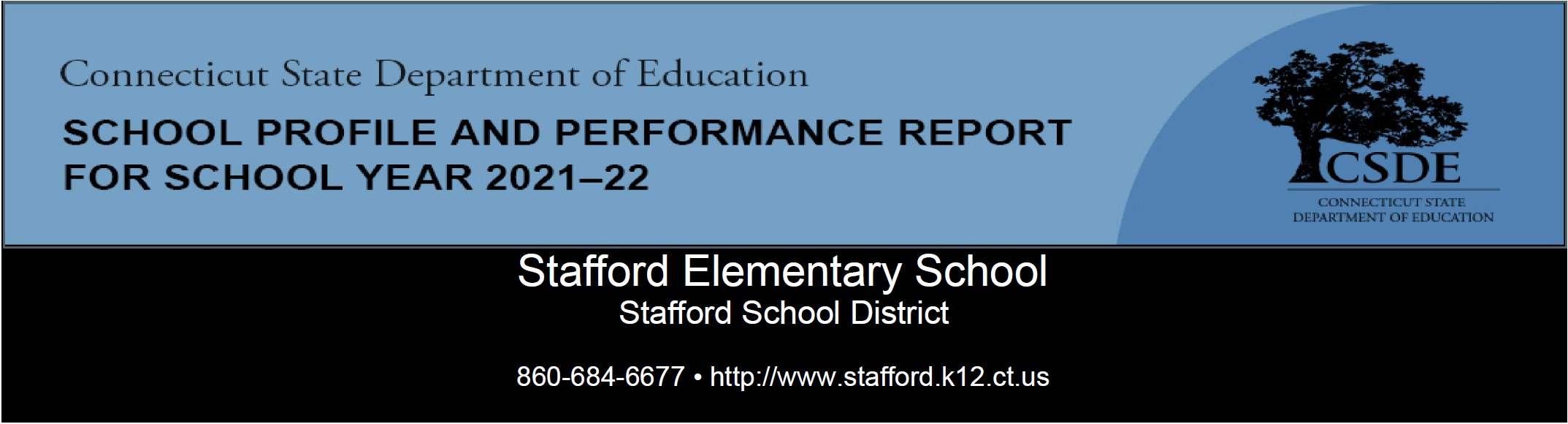 Snip-it from the top of the CSDE Report Card