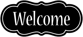Decorative sign that says "Welcome".