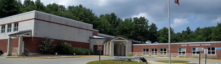 Front view of West Stafford School.
