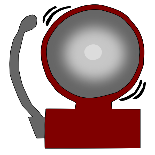 Image of a school bell ringing. Image of a school bell ringing.