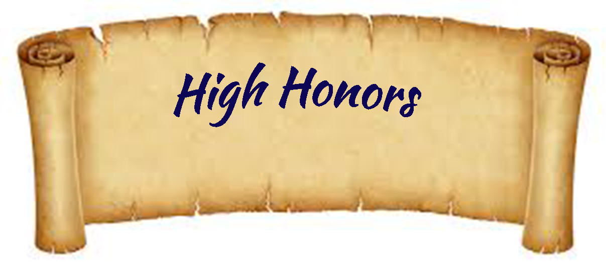 Scroll that reads "Honors".