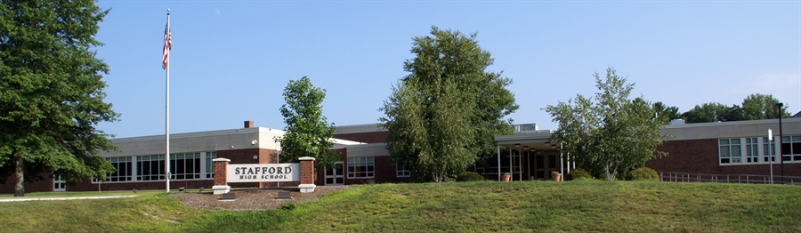 Front view of Stafford High School.