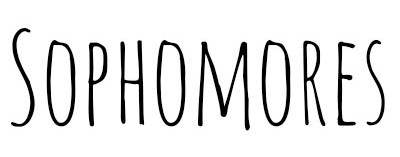"Sophomores" in all capital letters.