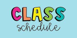 Title that reads "Class Schedule".
