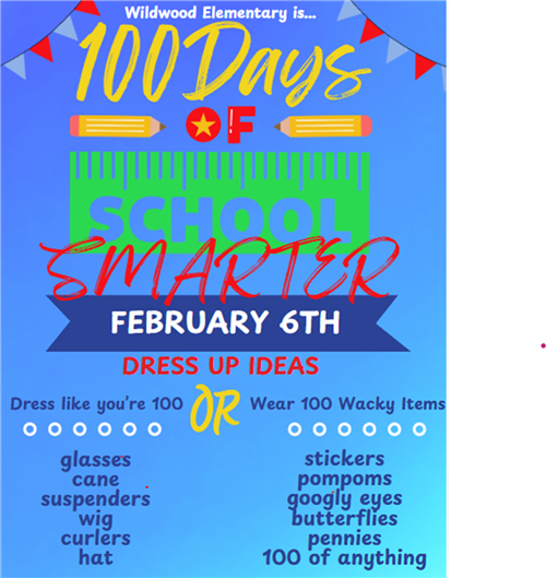 100th day of school dress up day 2/6