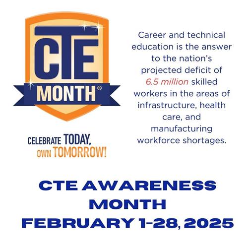 CTE Month logo with info