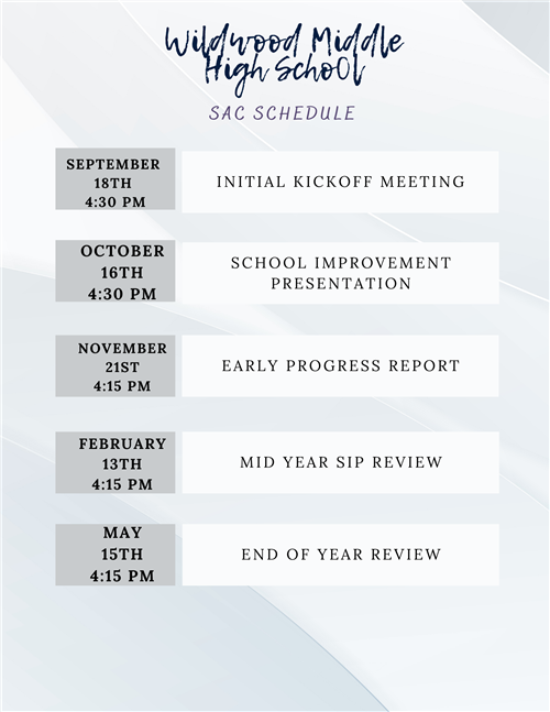 School Advisory Council Meeting Dates 24-25