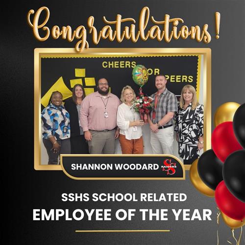 School related employee of the year shannon woodard