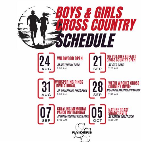 Cross country schedule