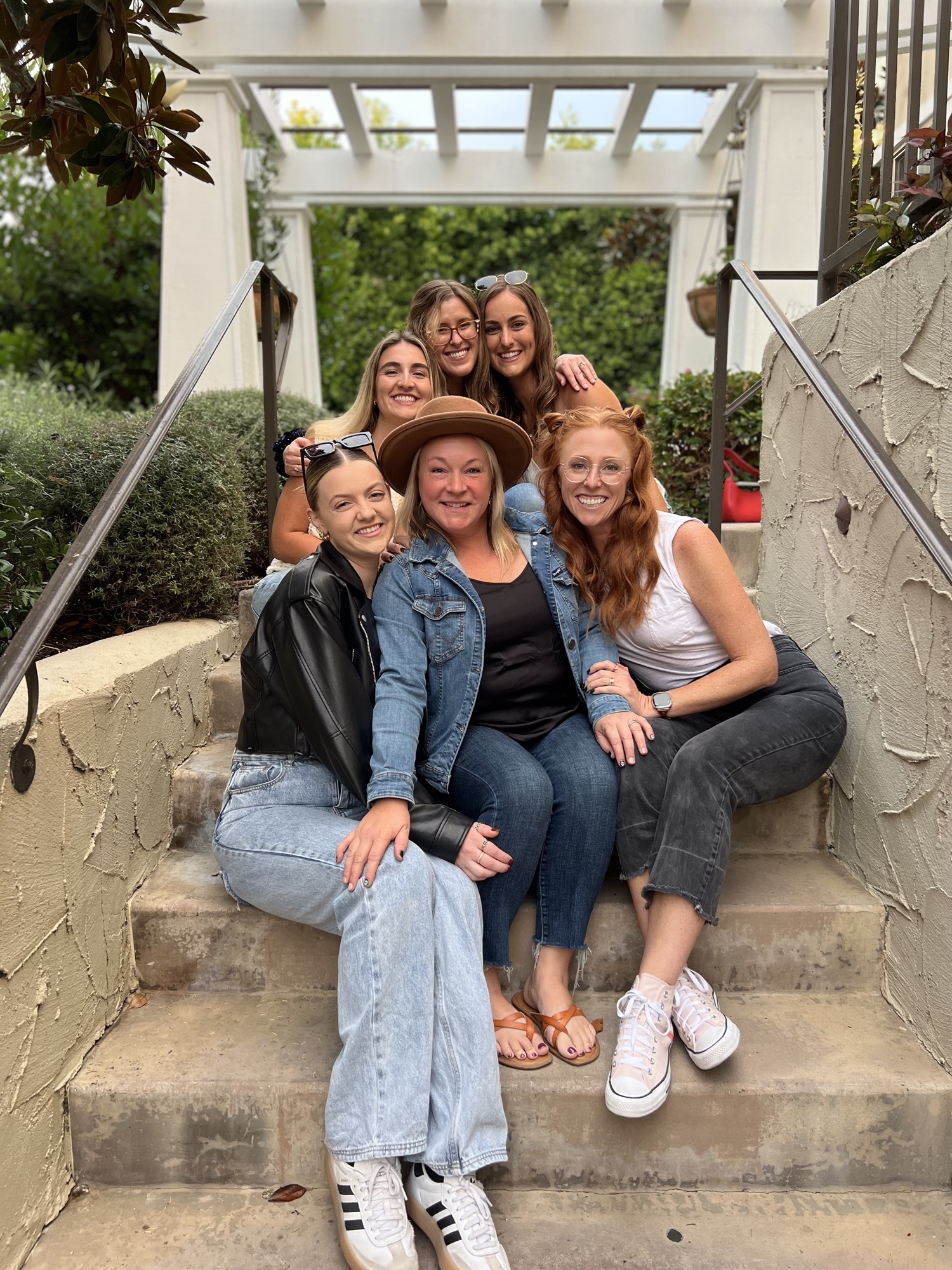 3rd grade team on stairs