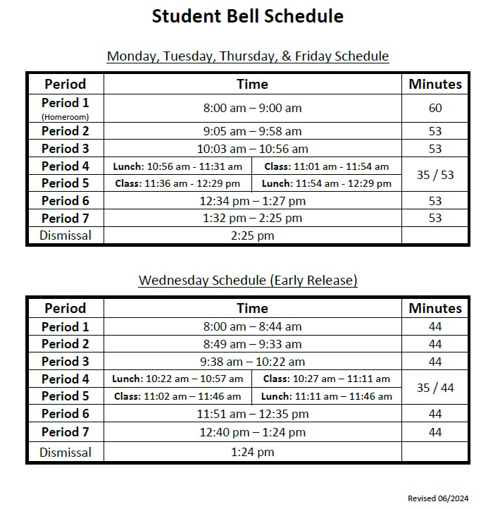 Bell Schedule