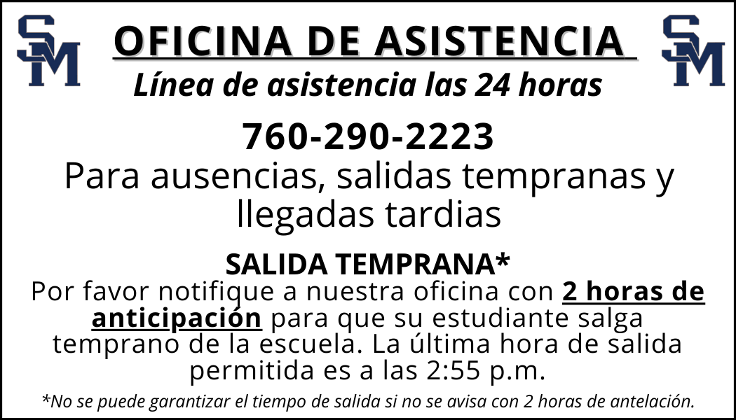 Spanish Attendance Line 760-290-2223