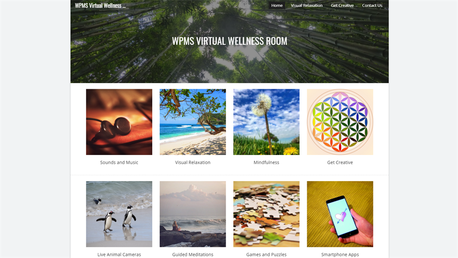 Virtual calming room