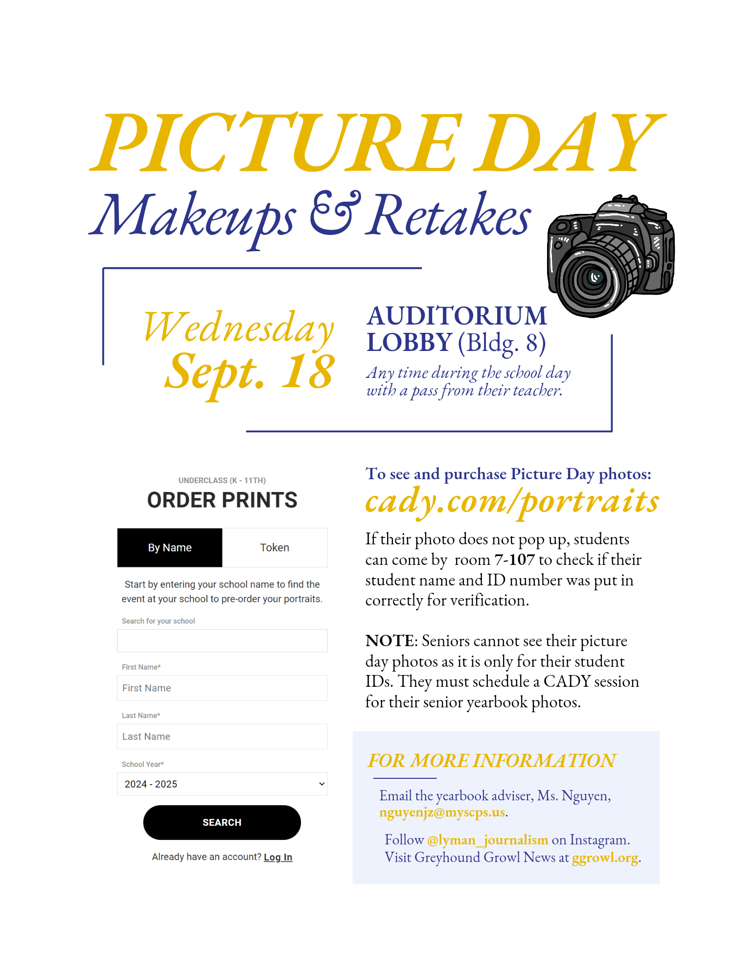 Picture Retake Information Page Picture Retake Information Page