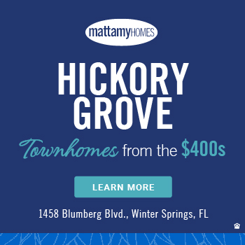 Mattamy Homes. Hickory Groves townhomes from the $400s. 1458 Blumberg Blvd, Winter Springs Florida. Follow the link to learn more.