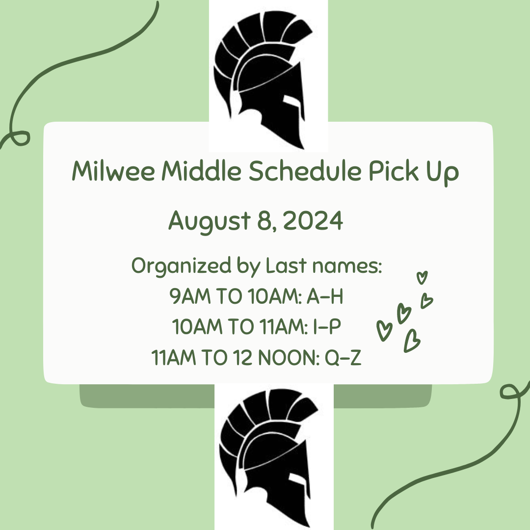 Schedule Pickup August 8, 2024