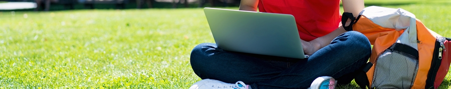 Student on the grass
