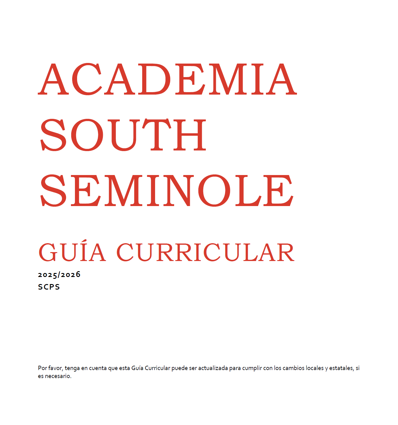 Curriculum Guide Spanish