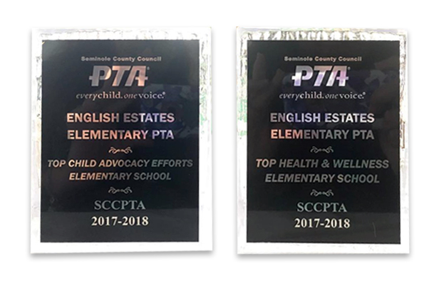 English Estates PTA receives multiple awards in 2017-18 from SCCPTA