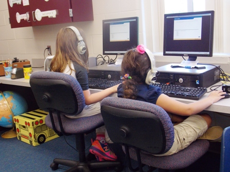 Student on computers
