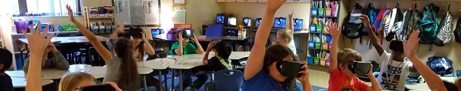 students using vr goggles