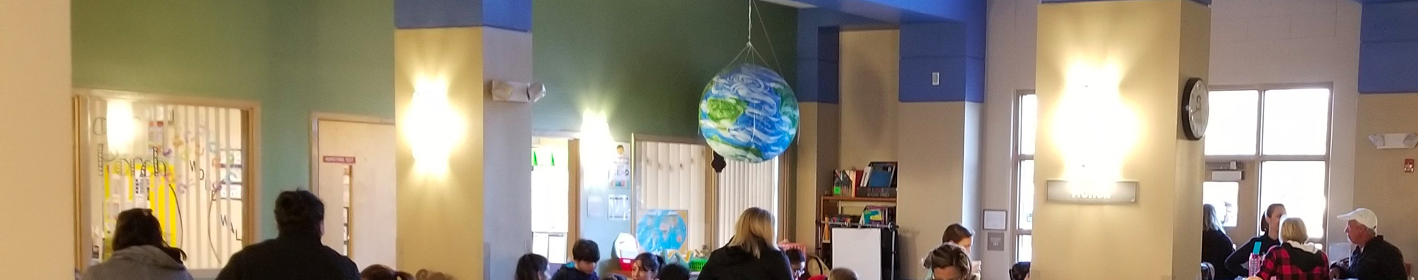 students in media center