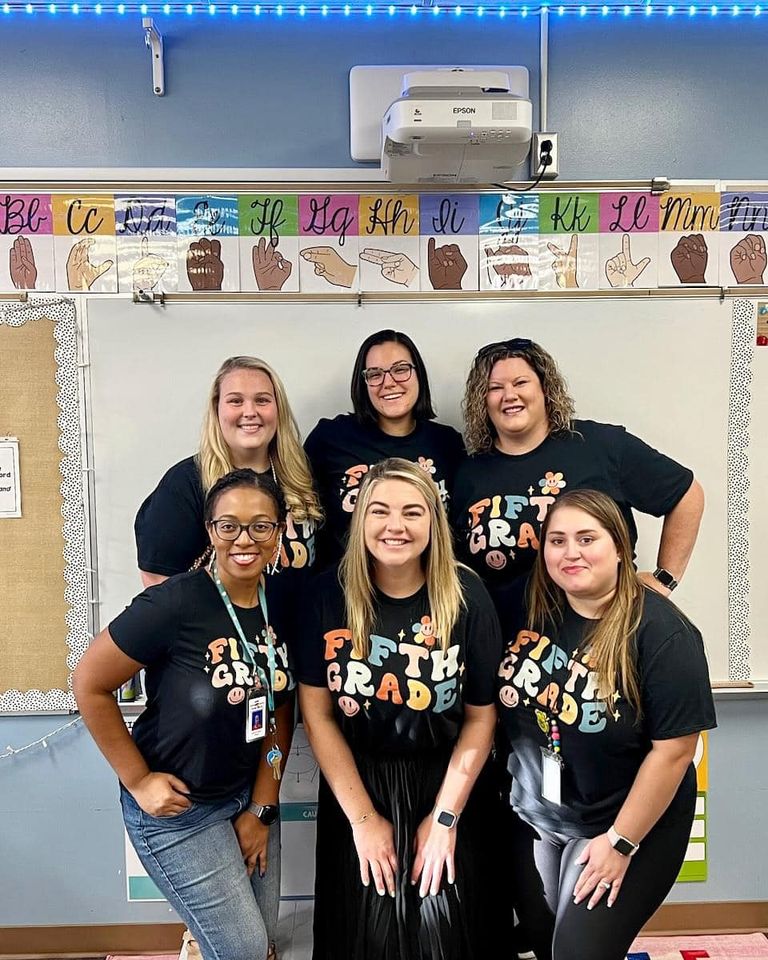 Fifth Grade Team Left to Right Top: Ms. Rustin, Mrs. Stokes, and Mrs. Cronkhite; Bottom: Ms. Whitley, Ms. Johnson, and Mrs. Rivera