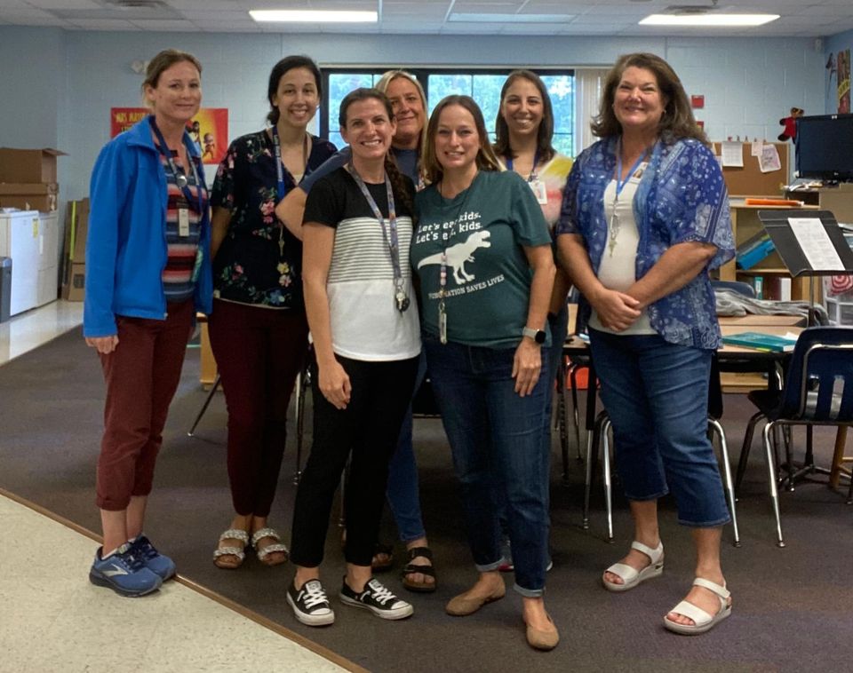 ESE Gifted and Support Staff left to right top: Ms. Davis, Ms. Kovacevic, Ms. Spurling, Ms. Boccio, and Ms. Pierce; Bottom: Ms. Massie and Ms. Wilken.