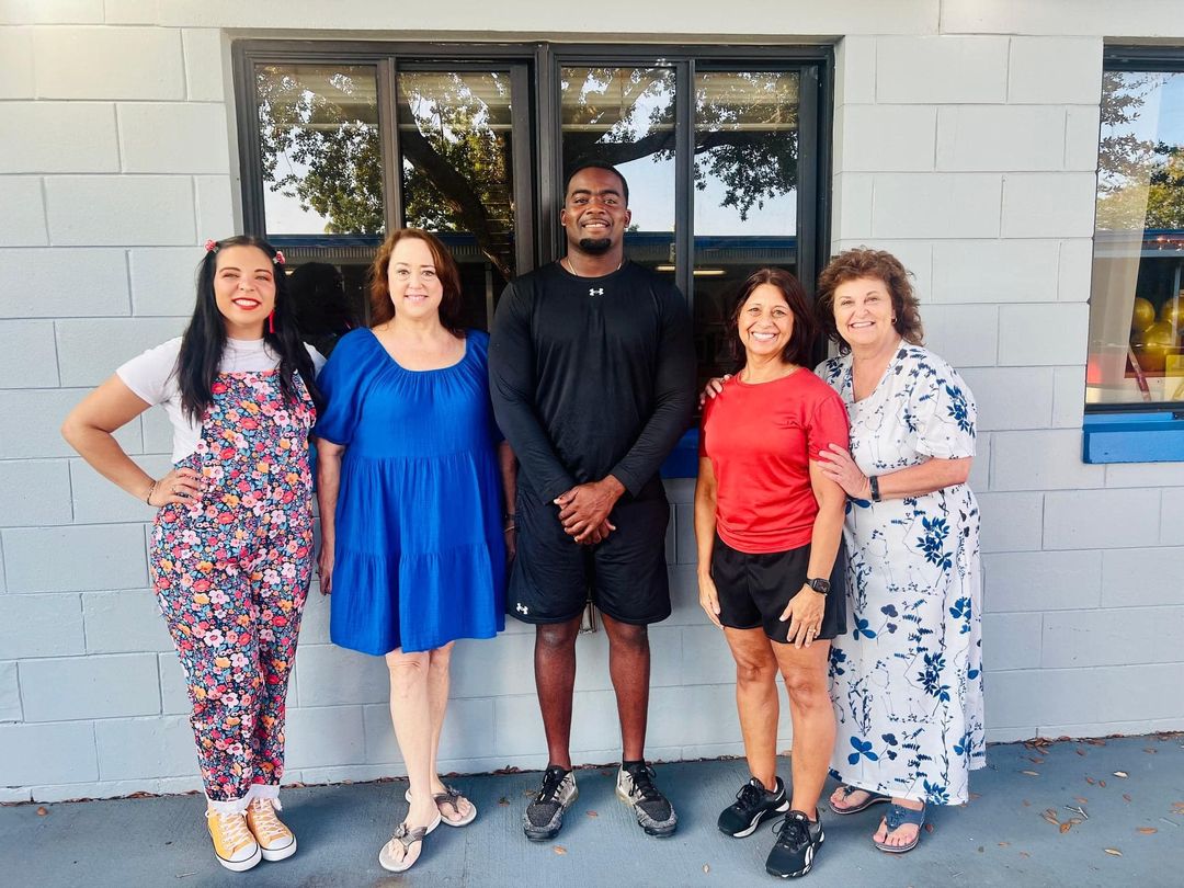 Specials Teachers left to right: Mrs. Dooley, Art; Ms. Gonzalez, Music; Coach Boone, PE; Coach Huss, PE; Mrs. Chaires, Technology