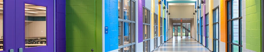 Hallway at Pine Crest Elementary