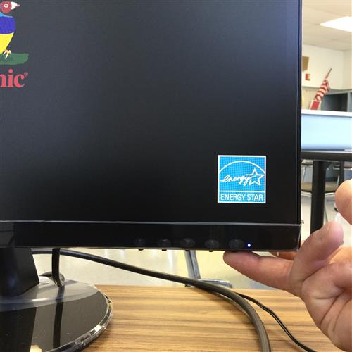 Power up your new monitor 