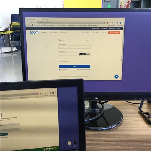 Using Zoom or Google Meet on Extended desktop 
