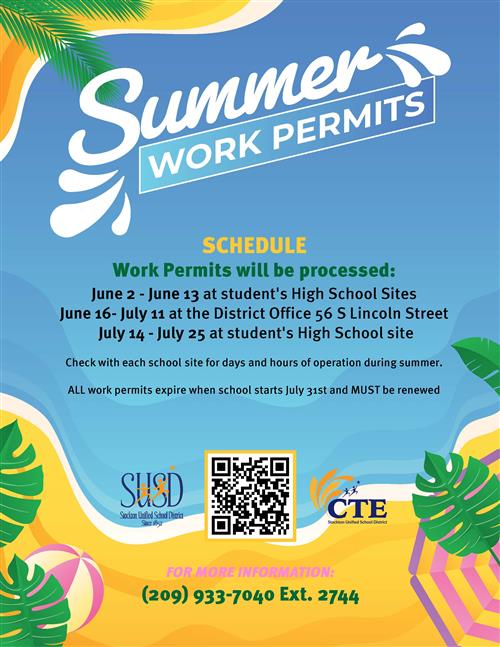 Summer Work Permit Flyer