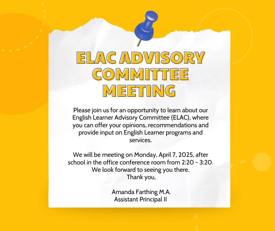  ELAC meeting