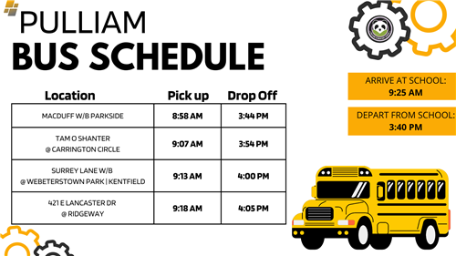 BUS SCHEDULE