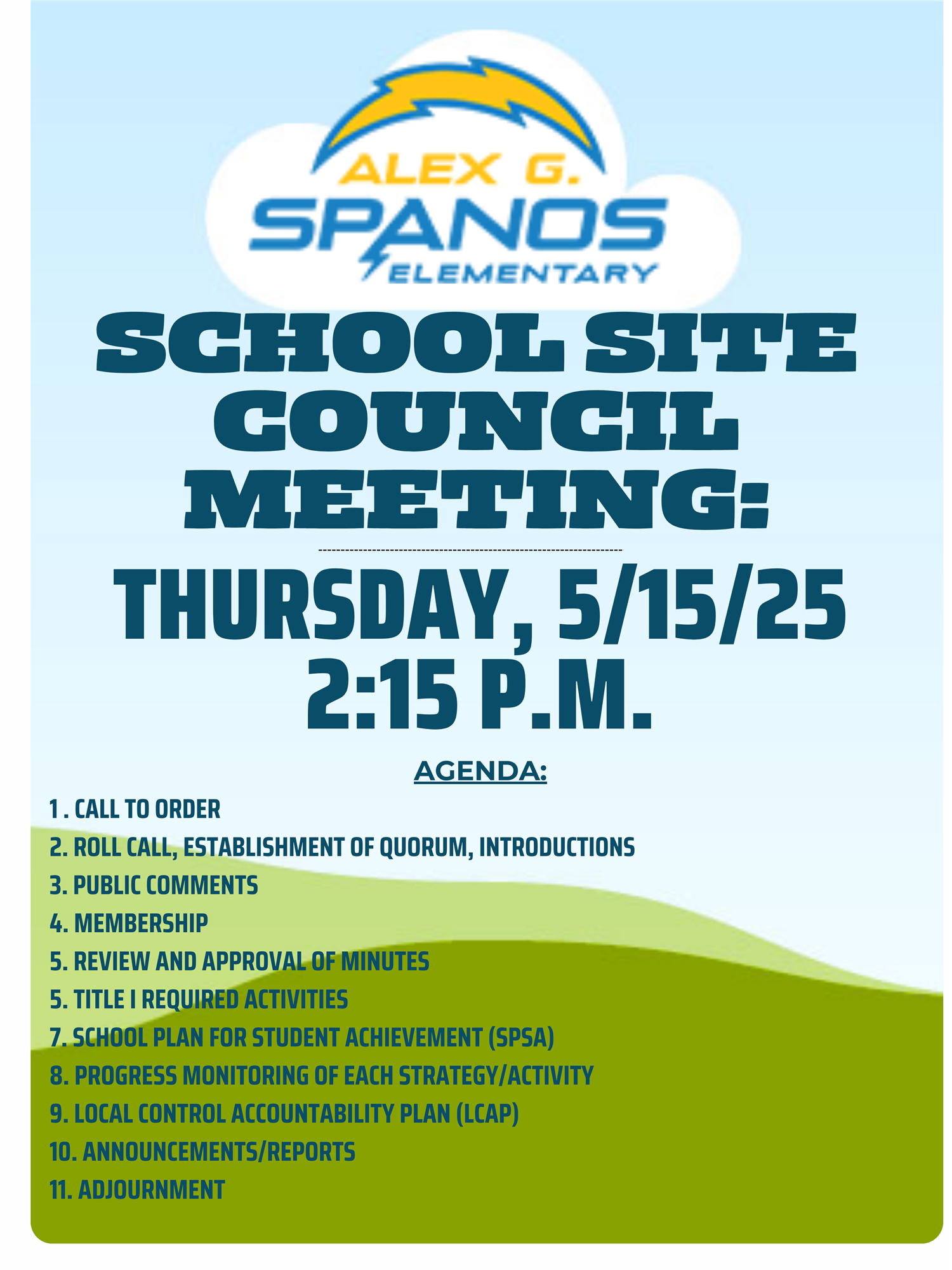  School Site Council Meeting 5-15-25