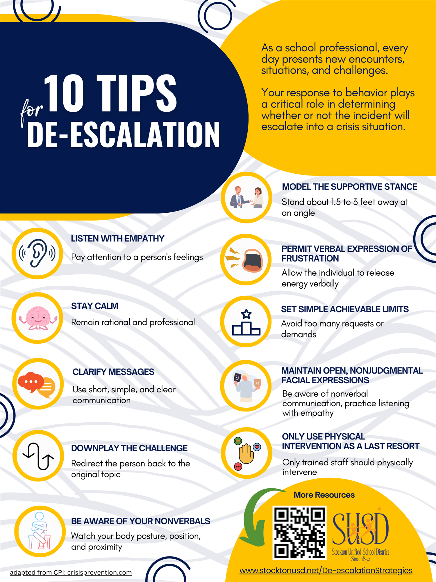 10 Tips for De-Escalation