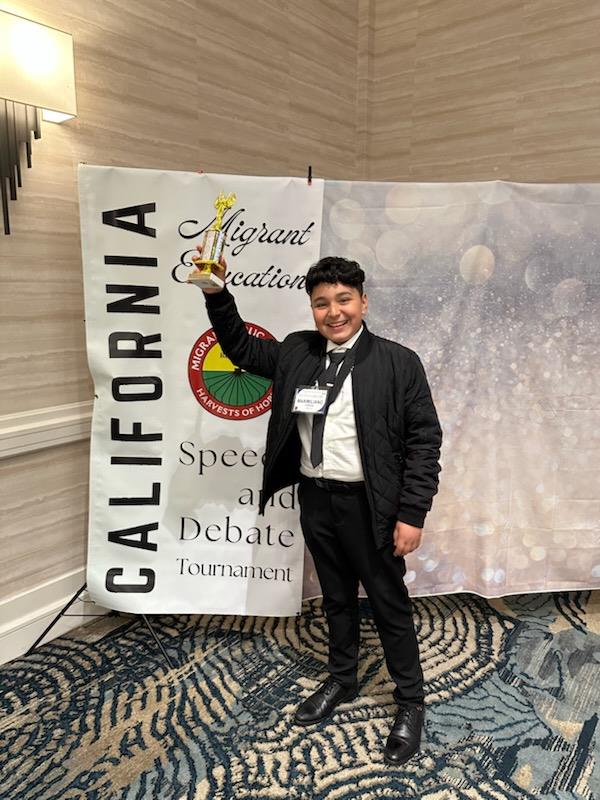 1st place winner in the annual Migrant Ed. Speech and Debate