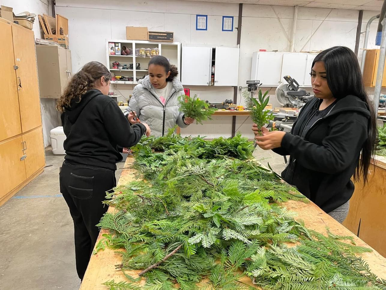 Making Holiday Wreaths