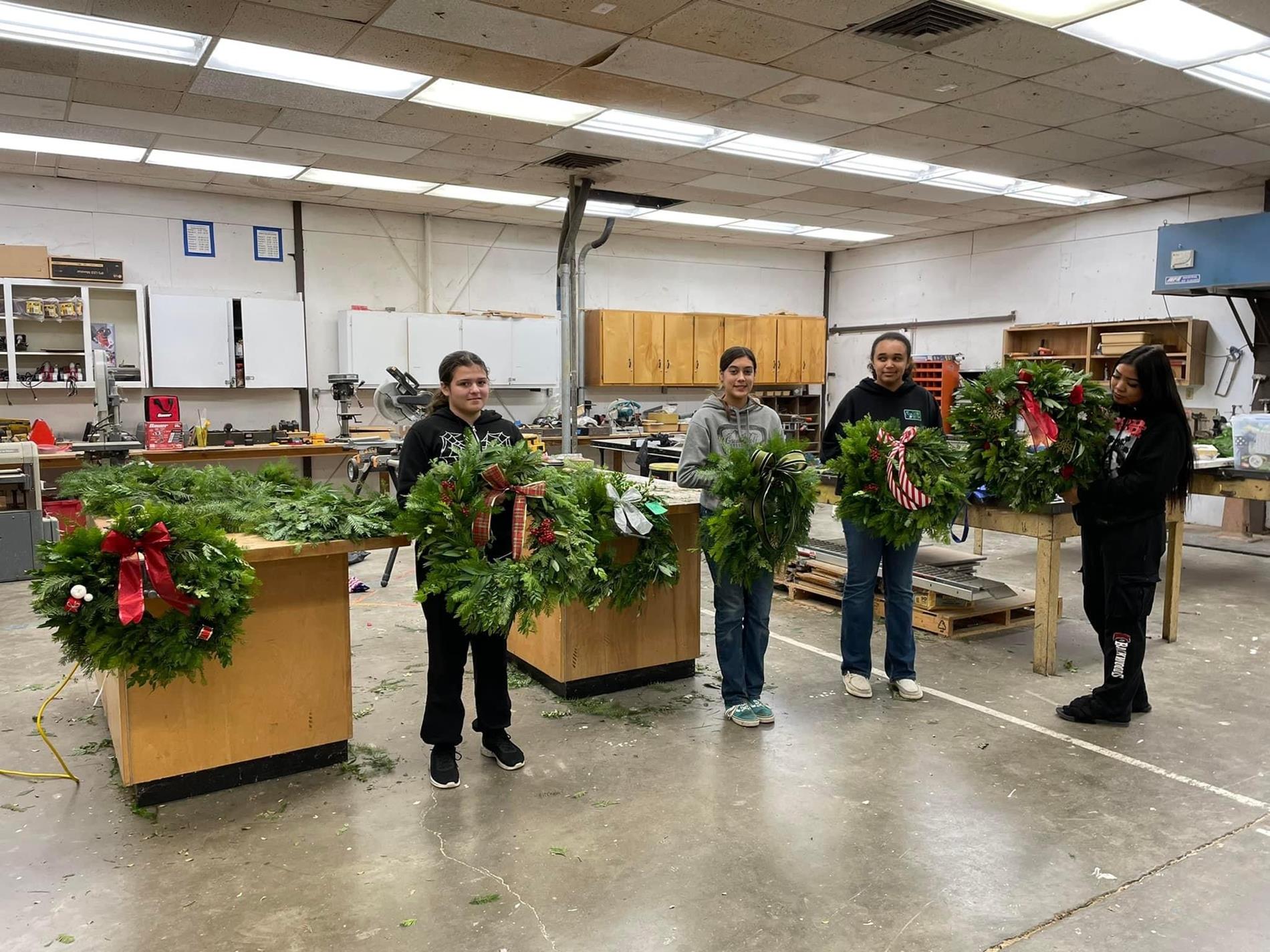 Making Holiday Wreaths