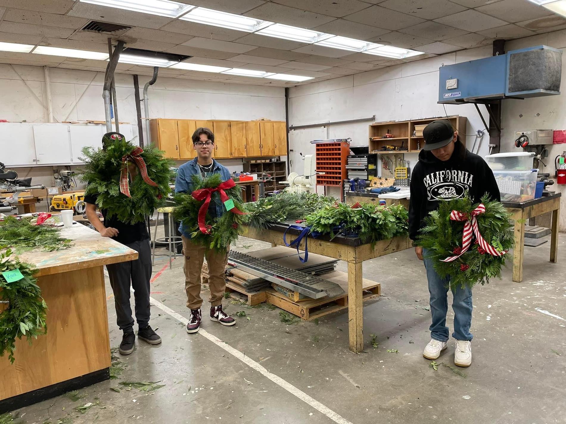 Making Holiday Wreaths