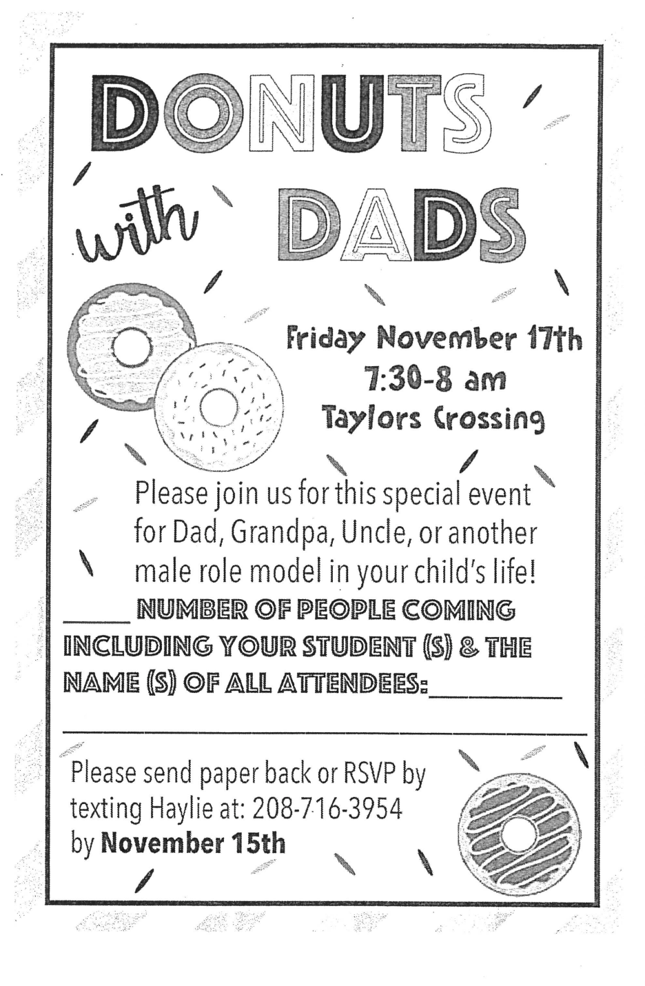 Donuts with Dads flyer