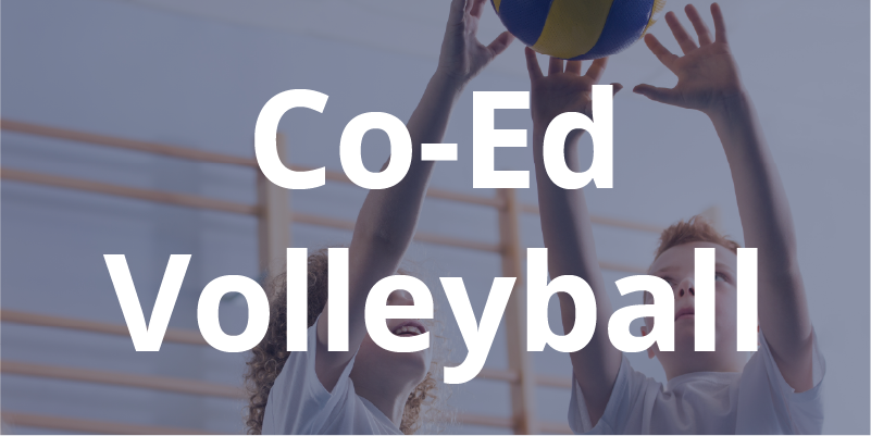 Middle school kids playing volleyball